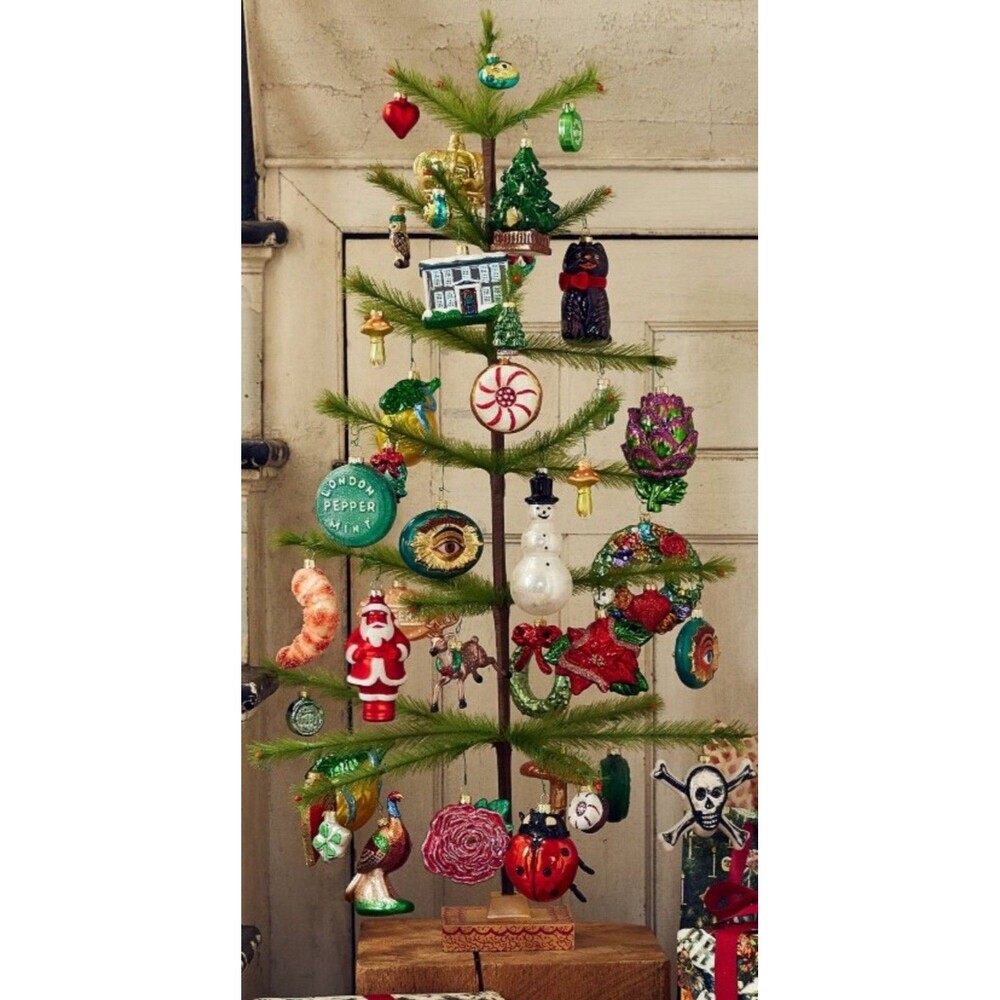 John Derian For Target  Owl With Laurel Glass Ornament 2025 - New In Box - Picture 9 of 9